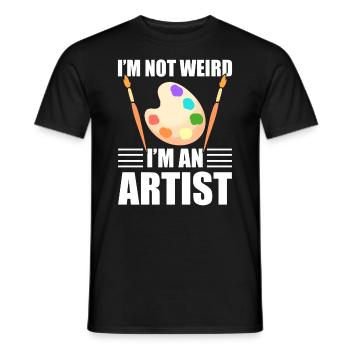 I'm Not Weird I'm An Artist Porträtkünstler - Männer T-Shirt - Schwarz - Vorne - AI Model Male 178 light (178cm)