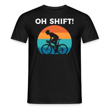 Oh Shift Radfahrer - Männer T-Shirt - Schwarz - Vorne - AI Model Male 178 light (178cm)