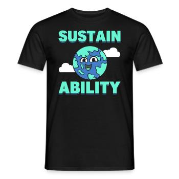 Sustain Ability Umweltberater - Männer T-Shirt - Schwarz - Vorne - AI Model Male 178 light (178cm)