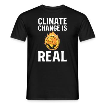 Climate Change Is Real Klimaaktivist - Männer T-Shirt - Schwarz - Vorne - AI Model Male 178 light (178cm)