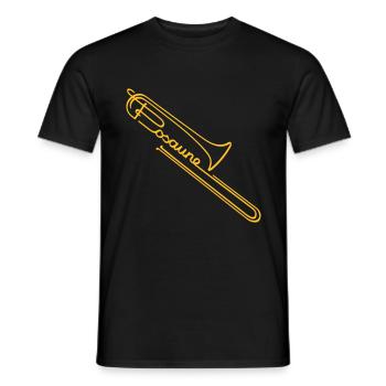 Posaune - Men's T-Shirt - black - Front - AI Model Male 178 light (178cm)