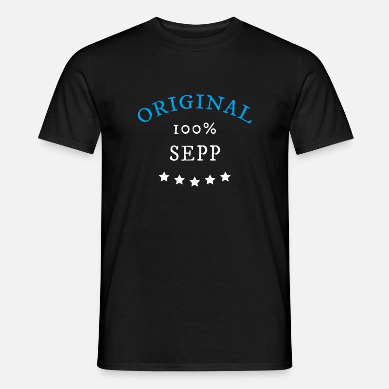 Original 100% Sepp, Geschenk, Namen - Männer T-Shirt - Schwarz