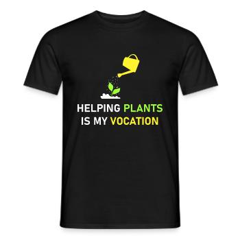 Aider les plantes est ma vocation - T-shirt homme - noir - Devant - AI Model Male 178 light (178cm)
