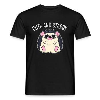 Netter Igel Tierpfleger - Männer T-Shirt - Schwarz - Vorne - AI Model Male 178 light (178cm)