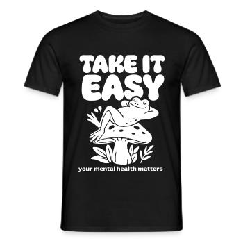 Take It Easy - Grenouille détendue - T-shirt homme - noir - Devant - AI Model Male 178 light (178cm)