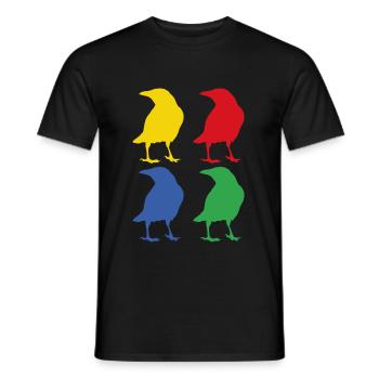 Crow animal raven - Men's T-Shirt - black - Front - AI Model Male 178 light (178cm)