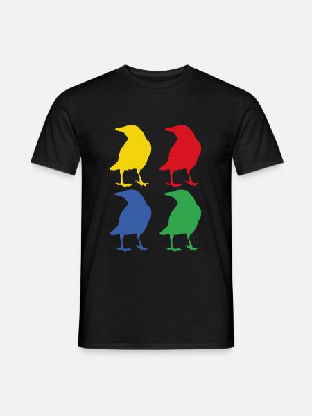 Crow animal raven - Men's T-Shirt - black