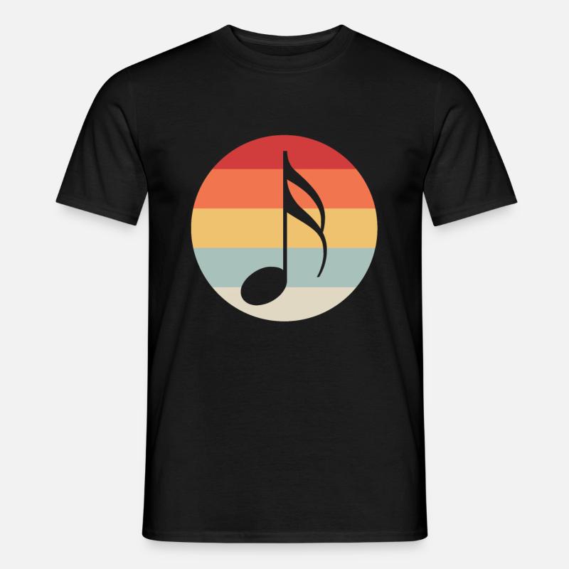 Musiknote - Männer T-Shirt - Schwarz