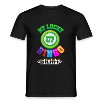 bingo - Men's T-Shirt - black - Front - AI Model Male 178 light (178cm)