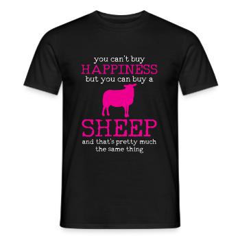 mouton - T-shirt homme - noir - Devant - AI Model Male 178 light (178cm)