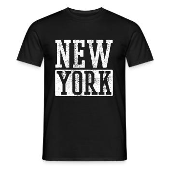New York - T-shirt homme - noir - Devant - AI Model Male 178 light (178cm)