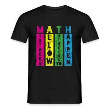 Conception de professeur de mathématiques - T-shirt homme - noir - Devant - AI Model Male 178 light (178cm)