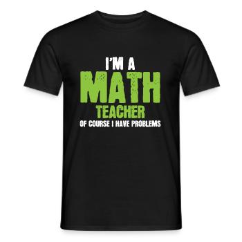 Mathe lustig - Männer T-Shirt - Schwarz - Vorne - AI Model Male 178 light (178cm)