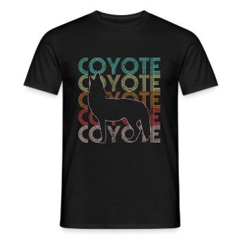 Kojote - Männer T-Shirt - Schwarz - Vorne - AI Model Male 178 light (178cm)