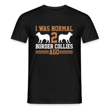 Border-Collies - Männer T-Shirt - Schwarz - Vorne - AI Model Male 178 light (178cm)