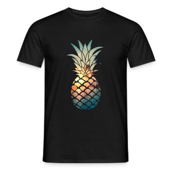 Hawaiian pineapple - Men's T-Shirt - black - Front - AI Model Male 178 light (178cm)