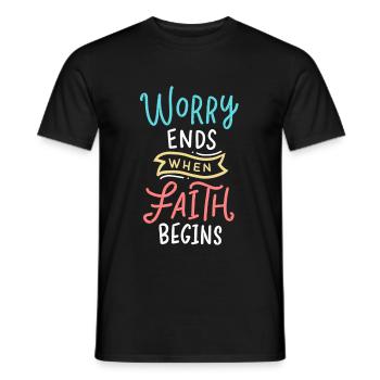 Christian quote - Men's T-Shirt - black - Front - AI Model Male 178 light (178cm)