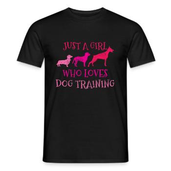 Hundetrainer - Männer T-Shirt - Schwarz - Vorne - AI Model Male 178 light (178cm)
