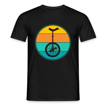unicycling - Men's T-Shirt - black - Front - AI Model Male 178 light (178cm)
