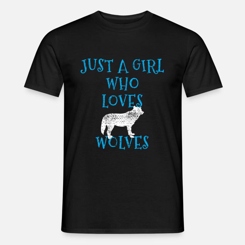 Wölfe Wolf - Männer T-Shirt - Schwarz