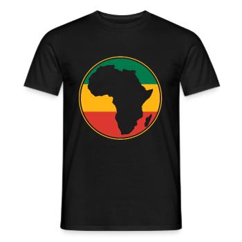 African map - Men's T-Shirt - black - Front - AI Model Male 178 light (178cm)