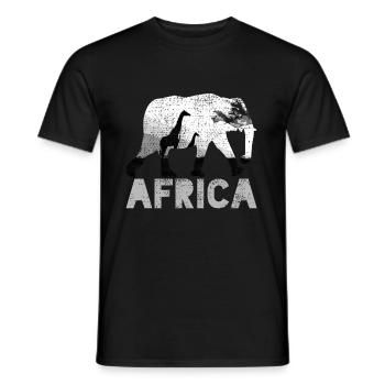 Afrique - T-shirt homme - noir - Devant - AI Model Male 178 light (178cm)