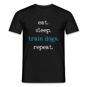Hundetrainer - Männer T-Shirt - Schwarz - Vorne - AI Model Male 178 light (178cm)