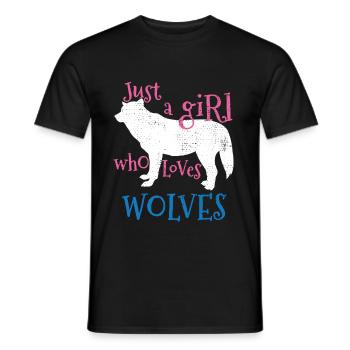 loups - T-shirt homme - noir - Devant - AI Model Male 178 light (178cm)