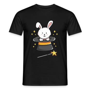 La magie de lapin - T-shirt homme - noir - Devant - AI Model Male 178 light (178cm)