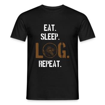 lumberjack - Men's T-Shirt - black - Front - AI Model Male 178 light (178cm)