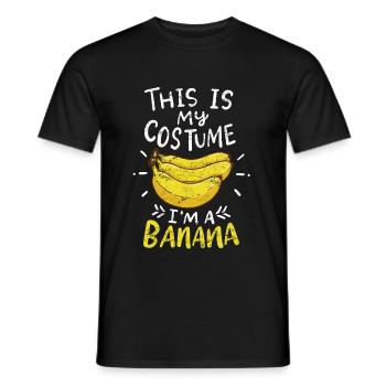 Banana costume - Men's T-Shirt - black - Front - AI Model Male 178 light (178cm)