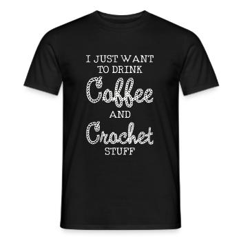 crochet - Männer T-Shirt - Schwarz - Vorne - AI Model Male 178 light (178cm)