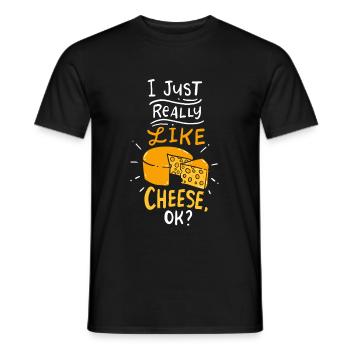 cheese - Men's T-Shirt - black - Front - AI Model Male 178 light (178cm)