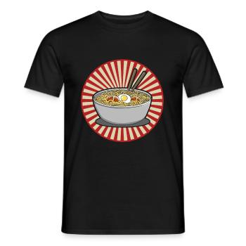 ramen - Men's T-Shirt - black - Front - AI Model Male 178 light (178cm)