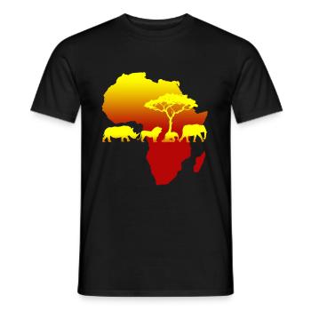 Africa - T-shirt homme - noir - Devant - AI Model Male 178 light (178cm)