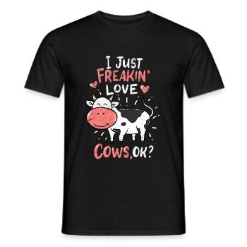 cows - Männer T-Shirt - Schwarz - Vorne - AI Model Male 178 light (178cm)