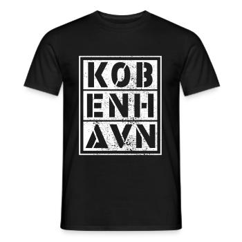 Copenhague Danemark - T-shirt homme - noir - Devant - AI Model Male 178 light (178cm)
