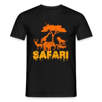 Safari-Tour - Männer T-Shirt - Schwarz - Vorne - AI Model Male 178 light (178cm)