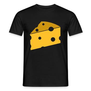 Käse - Männer T-Shirt - Schwarz - Vorne - AI Model Male 178 light (178cm)