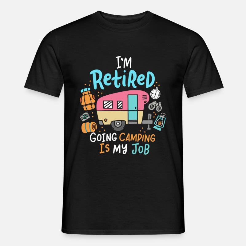 Camping Ruhestand - Männer T-Shirt - Schwarz