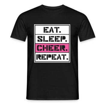 Cheerleading - Men's T-Shirt - black - Front - AI Model Male 178 light (178cm)
