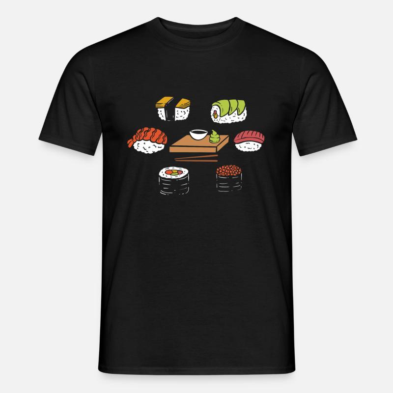 Sushi - Männer T-Shirt - Schwarz