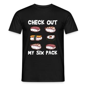 sushi - Men's T-Shirt - black - Front - AI Model Male 178 light (178cm)