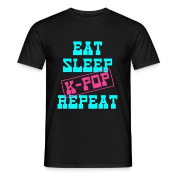K-Pop - Men's T-Shirt - black - Front - AI Model Male 178 light (178cm)