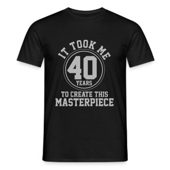 40ème anniversaire - T-shirt homme - noir - Devant - AI Model Male 178 light (178cm)