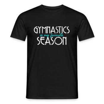 Gymnastik - Männer T-Shirt - Schwarz - Vorne - AI Model Male 178 light (178cm)