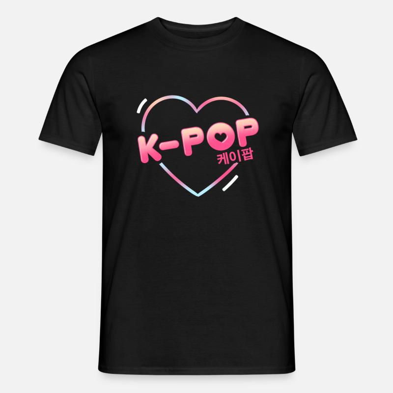 K-Pop pop coréenne - T-shirt homme - noir