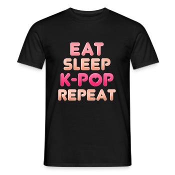 K-Pop - Men's T-Shirt - black - Front - AI Model Male 178 light (178cm)