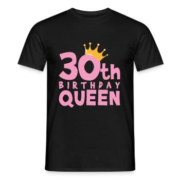 30th birthday - Men's T-Shirt - black - Front - AI Model Male 178 light (178cm)