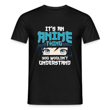 Anime - T-shirt homme - noir - Devant - AI Model Male 178 light (178cm)